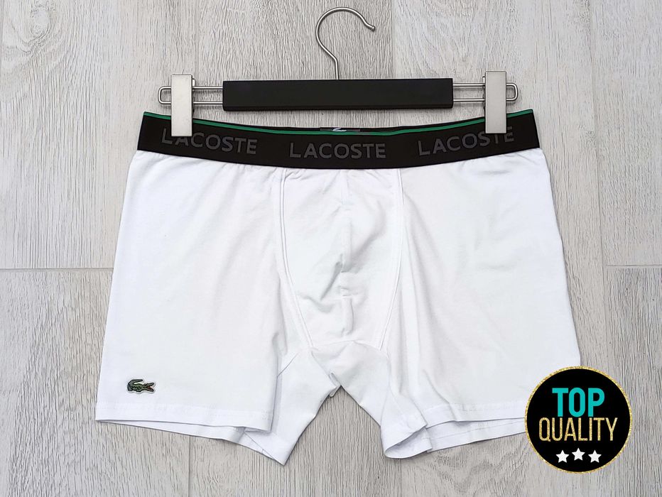 Чоловічі труси Lacoste. Повномірна подовжена модель, преміум якість.