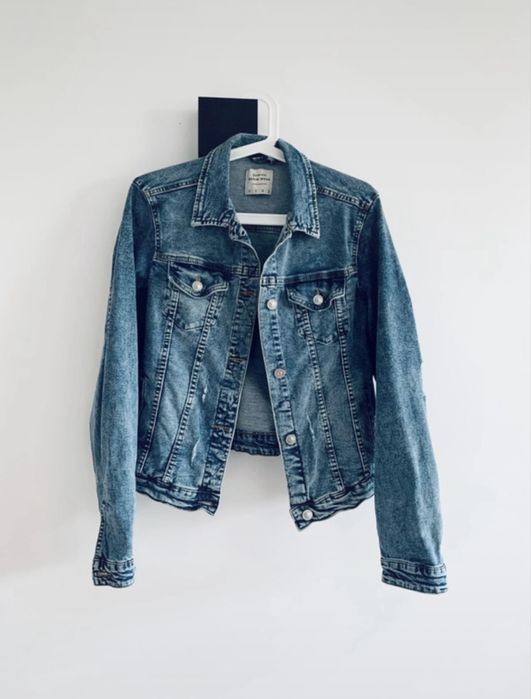 Kurtka katana jeansowa Stradivarius basic
