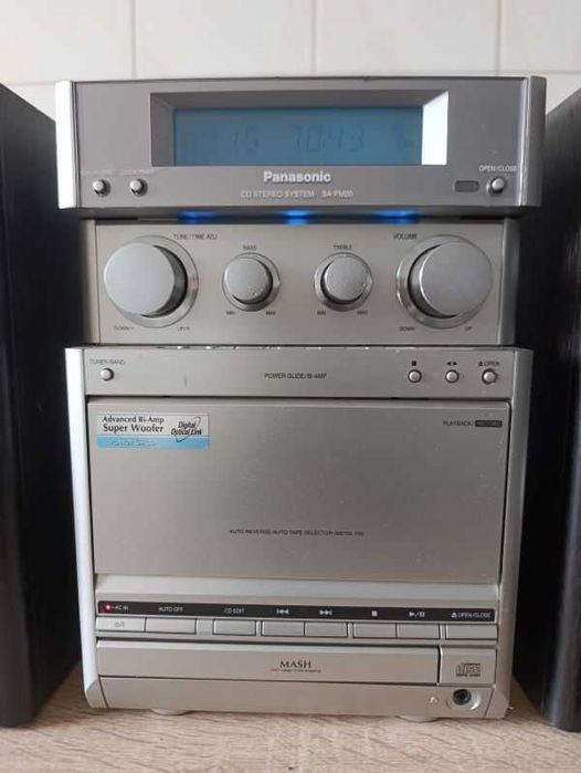 Panasonic SA-PM20, mini wieża stereo, pilot