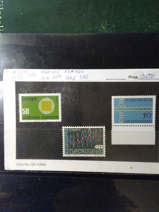 1970 Série Completa Europa CEPT Liechtenstein MNH **