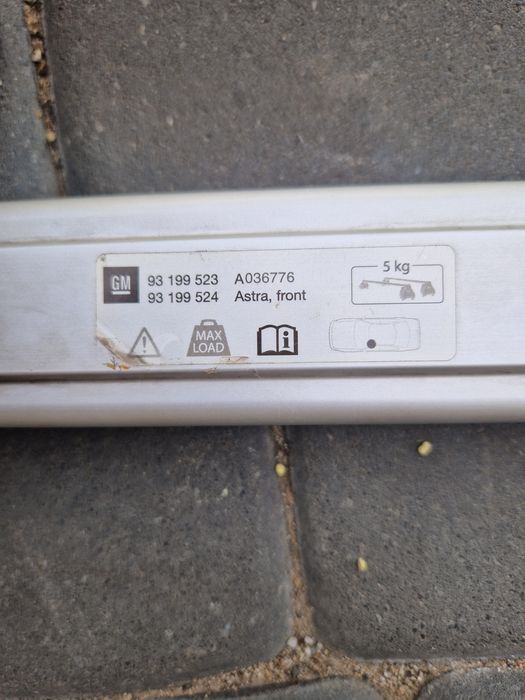 Belki dachowe bagażnik Poprzeczki Opel Astra H