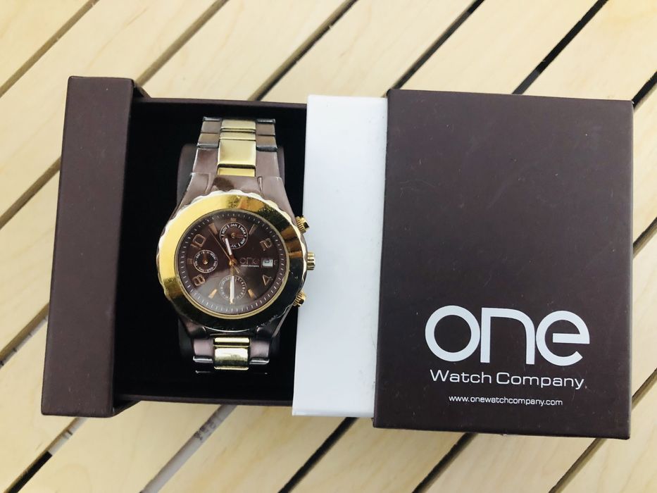 Relógio One - Golden Wood