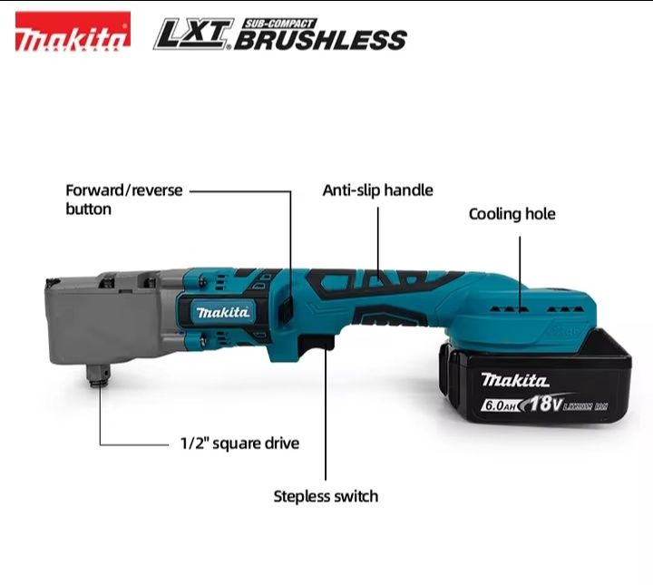 Roquete/Catraca Makita c/2 Baterias 6Ah e carregador makita