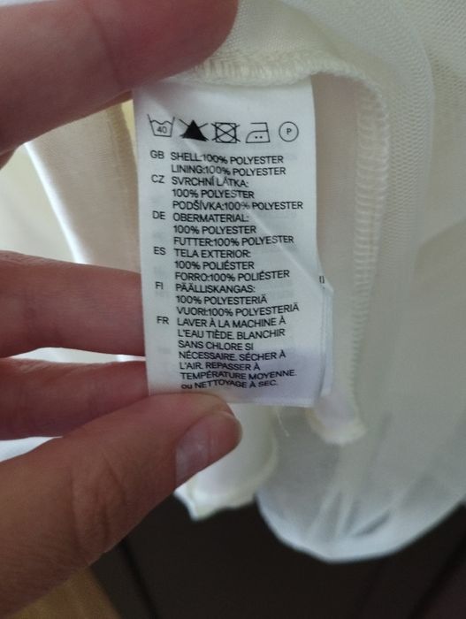Divided by H&M 36 sukienka tiulowa kremowa