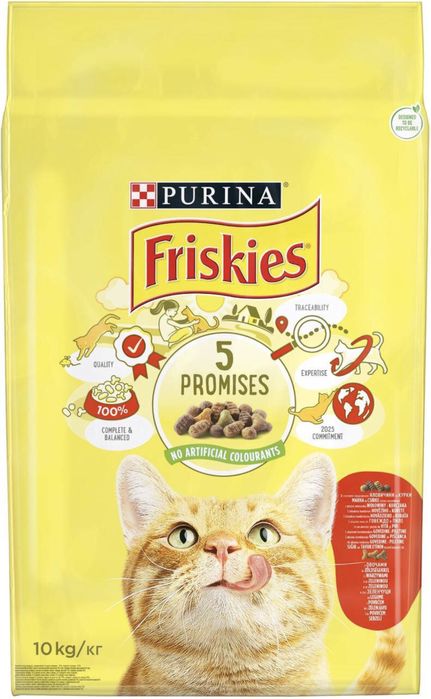 Friskies Фріскас курка, риба,яловичина  10кг