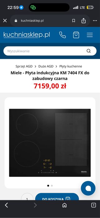 Plyta indukcyjna Miele KM7404 FX Nowa