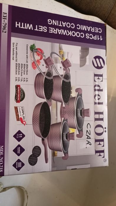 Zestaw garnków Edel HOFF  marmurkowe