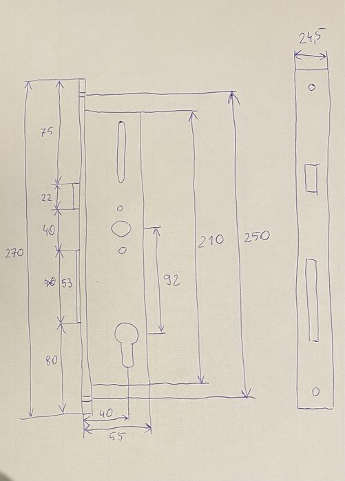 Zamek drzwiowy Sobinco 8311-U24-35