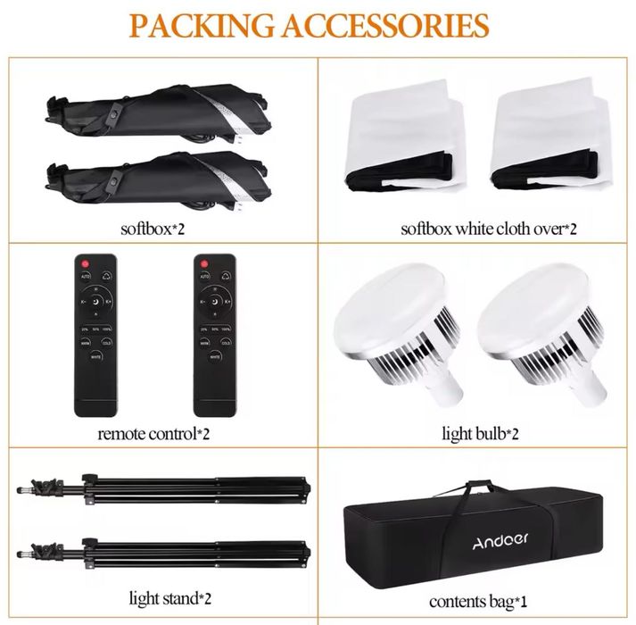 2 lampy softbox do sesji zdjęciowych i wideo