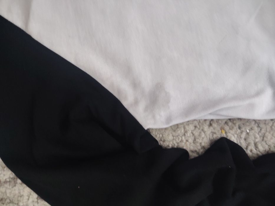 Longsleeve biało czarny