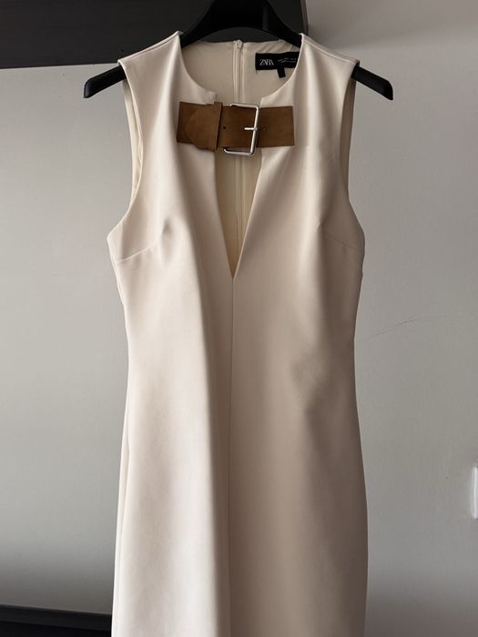 Vestido branco formal Zara Novo