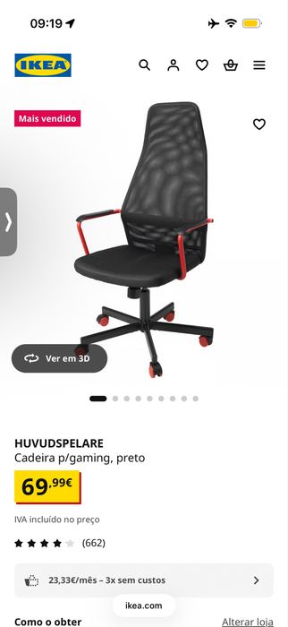 Conjunto IKEA Secretária + Cadeira Gaming | Excelente estado | Preço especial