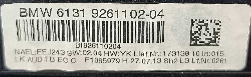 Comando Chauffage / Sofagem 9261102-04 - BMW 1
