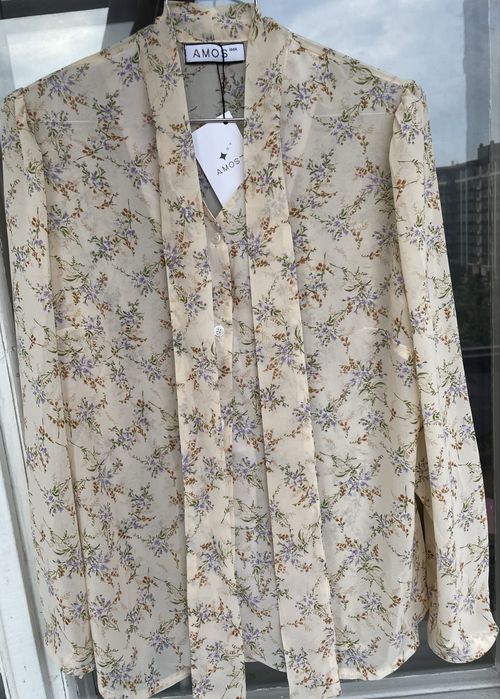 Блуза з бантом з шифону