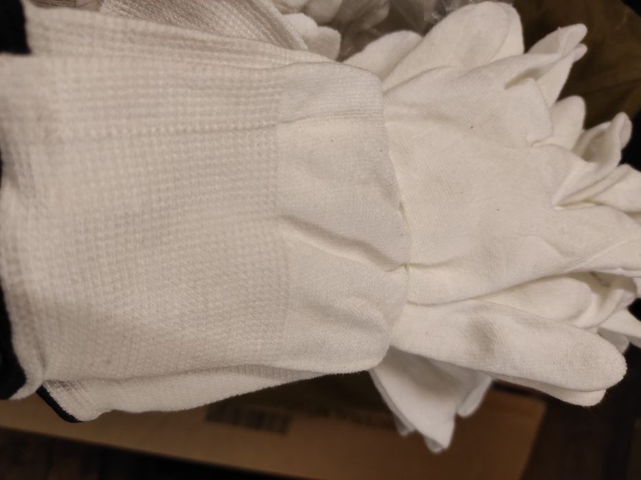 Rękawice bawełniane biale
