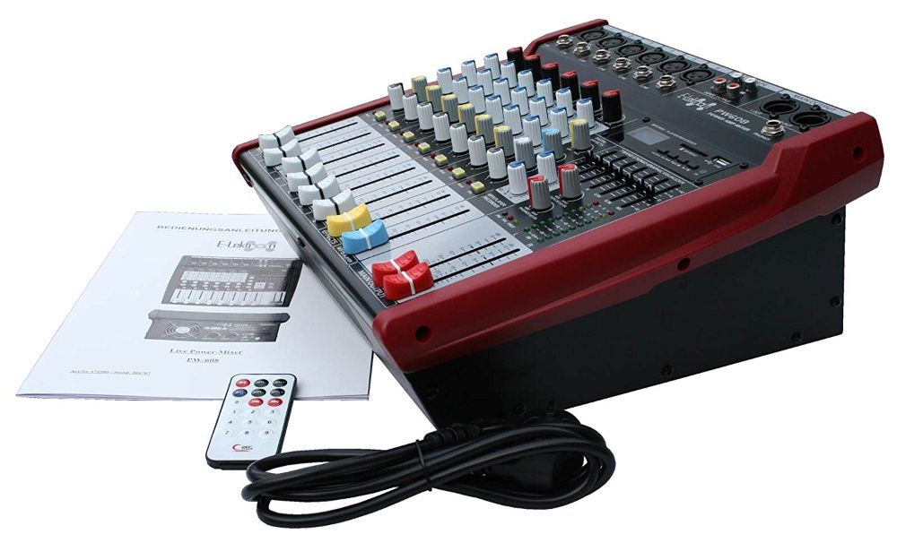 Zestaw Powermixer 2xKolumna 2xStatyw 2xPrzewody Mikrofon 1400W PL