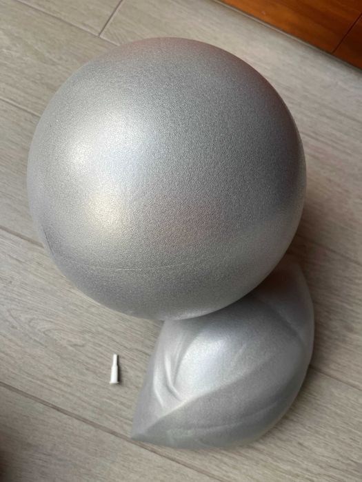 Piłka 25 cm 2 sztuki srebrna do ćwiczeń, fitness, rehabilitacji, joga