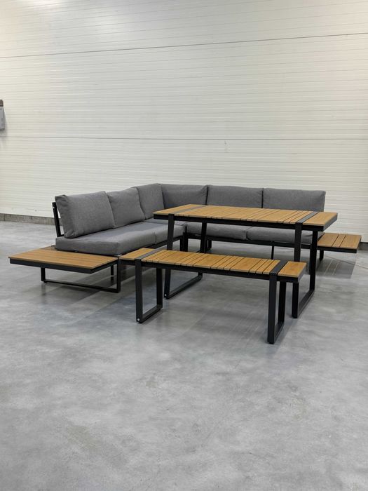 Zestaw mebli ogrodowych - narożnik aluminiowy outdoor CORTINA