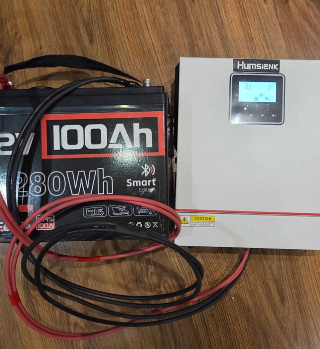 Humsienk комплект інвертора та акумулятора 100Ah 1000W