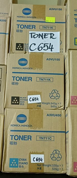 Toner Konica Minolta oryginał OEM  TN711C TN711K