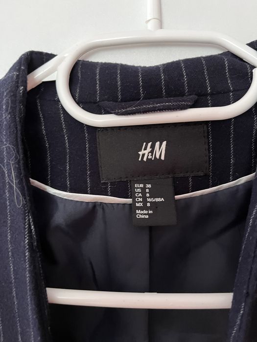 Marynarka damska granatowa w paski H&M roz M