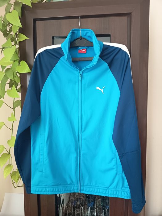 Bluza Puma dresowa sportowa S męska niebieska