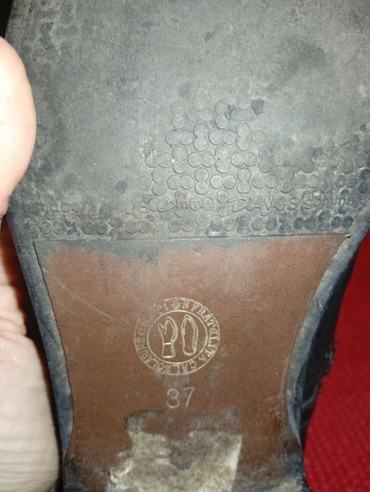 Buty za kostkę, sztyblety, skóra naturalna, 37