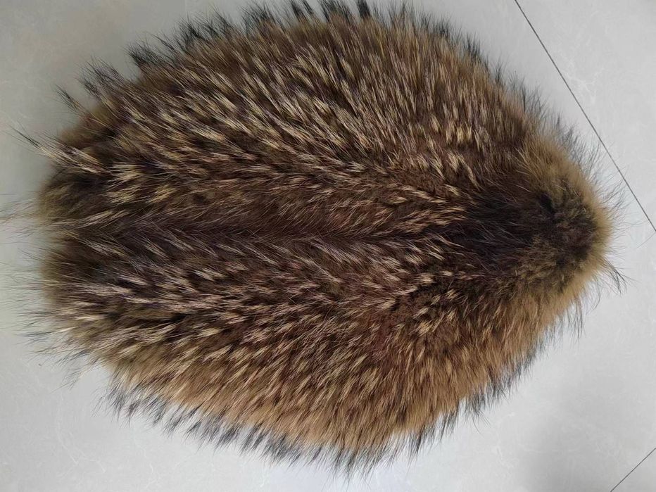 Piękne naturalne kołnierze z futra jenota do płaszcza kurtki ramoneski