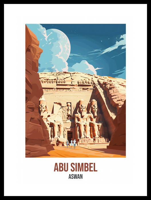 Plakat 29,7x42cm Abu Simbel, Aswan
