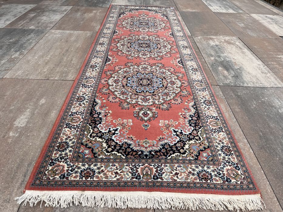 Wełniany chodnik w stylu perskiego Isfahanu 94 × 305 cm | Elegancja, która nigdy nie wychodzi z mody