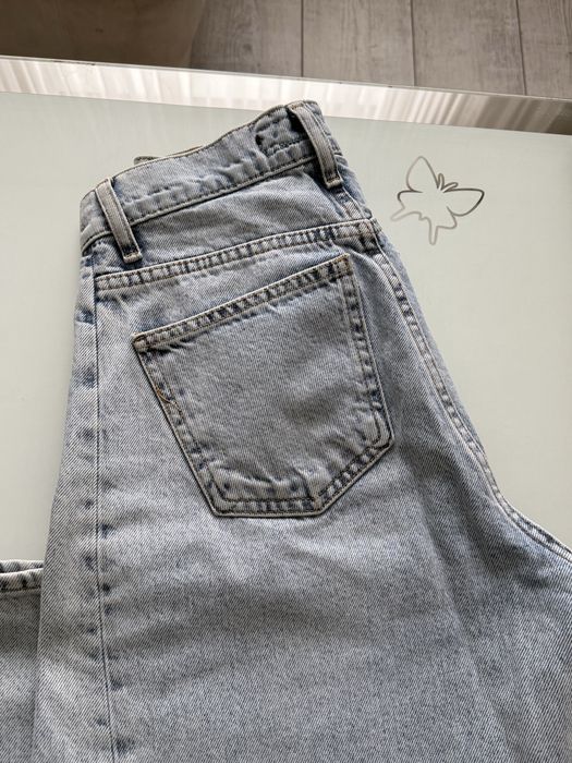 Широкі голубі джинси wide leg