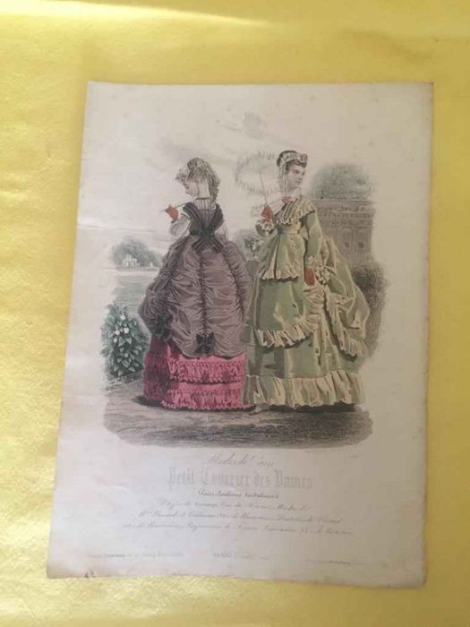 Gravura - Modes des Paris - Petit Courrier des Dames.
