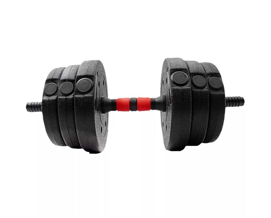 Zestaw 2x Hantle regulowane hantel 2x10kg gryf sztanga 20kg ZESTAW 2w1