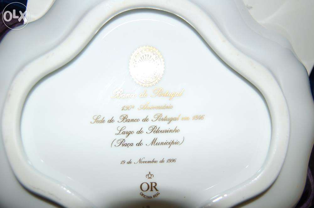 Taça Cerâmica comemorativa 150 anos Banco Portugal largo municipio