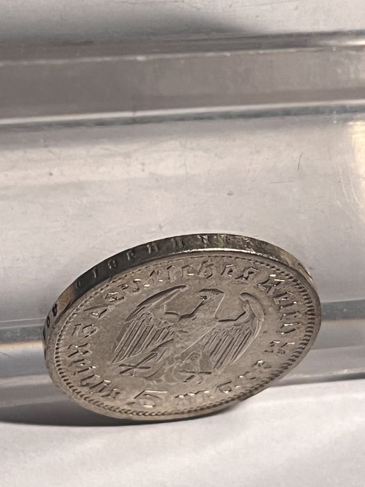 Srebrna moneta 5 marek 1935 – Hindenburg – Srebro 900 – Mennica A
