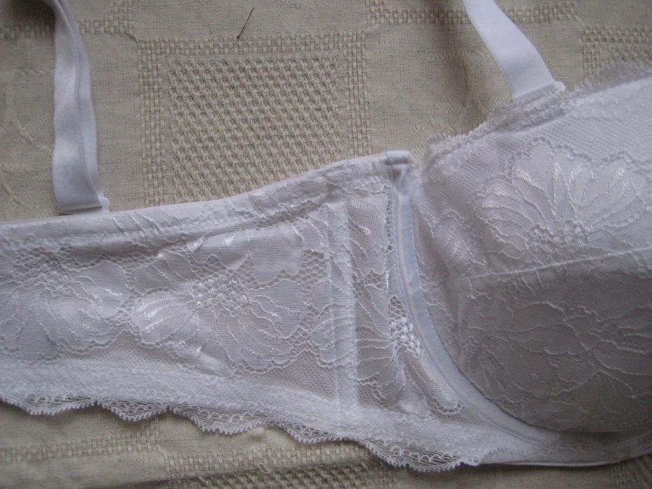 Stanik 80E 80G 36E strapless samonośny odpinane ramiączka