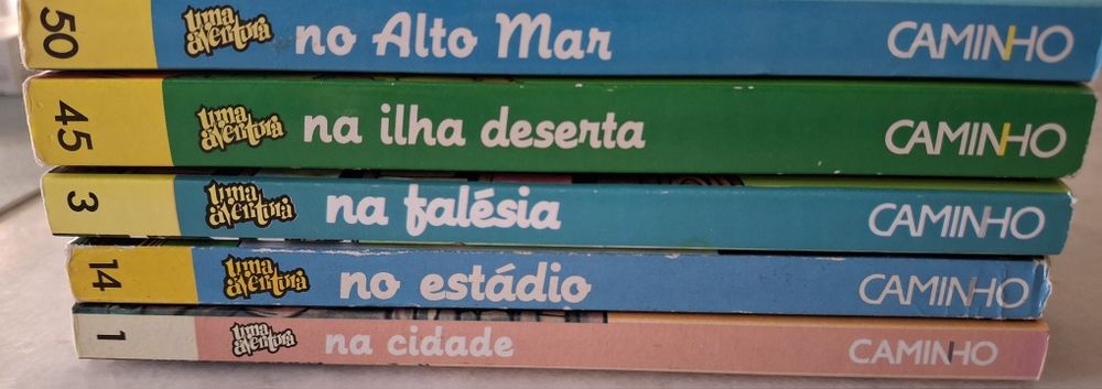 Livros "Turma Aventura" (nº1,3,14,45,50)