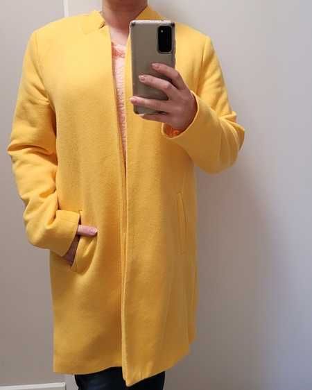 Żółty, wiosenny / przejściowy płaszcz, Only, XL (42)
