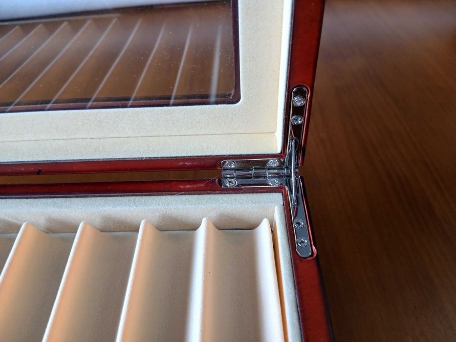 Caixa Madeira 34 Canetas Parker Rotring Waterman Pelikan Omas