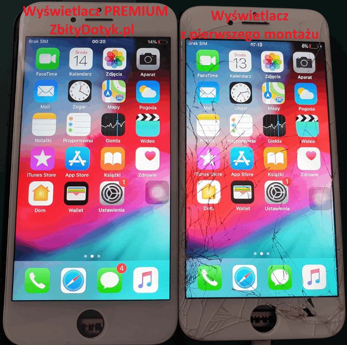 Naprawa wymiana wyświetlacza szybki LCD iPhone wszystkie modele