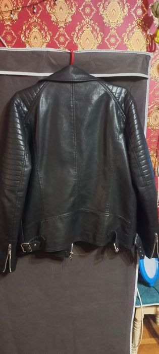 Куртка-Косуха чорна, якісна екошкіра, чоловіча