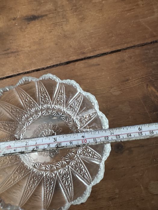 Conjunto Sobremesa Vintage Vidro Lapidado / Cristal (6 Peças)