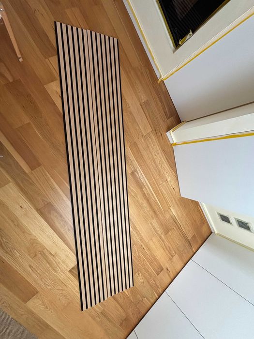 Painel ripado em madeira Artens Ravik natural oak 30x260cm