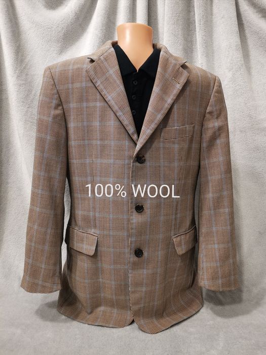 Marynarka Hugo Boss wełniana 100% beżowa M premium klasyczna