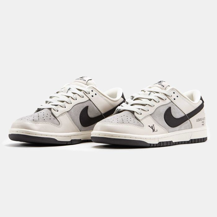 Кожаные кроссовки Nike SB Dunk Low Louis Vuitton найк данк луи виттон