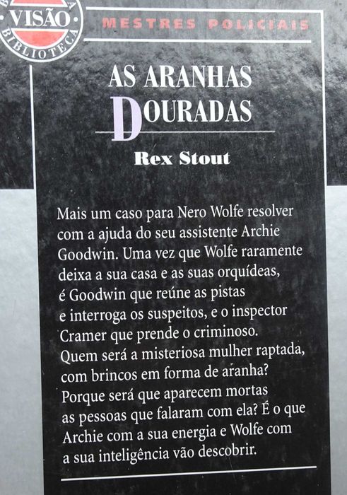 As Aranhas Douradas de Rex Stout