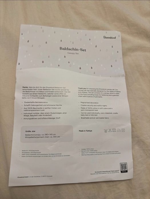 Baldachim z girlanda