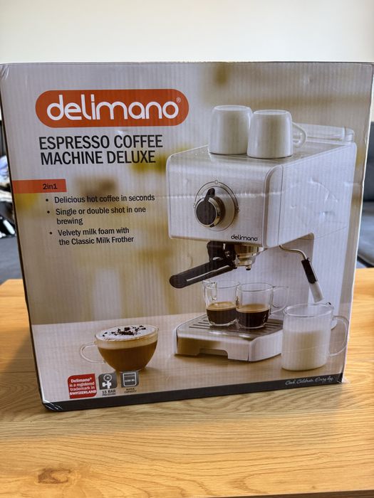 Delimano espresso coffee machine deluxe кавоварка ріжкова