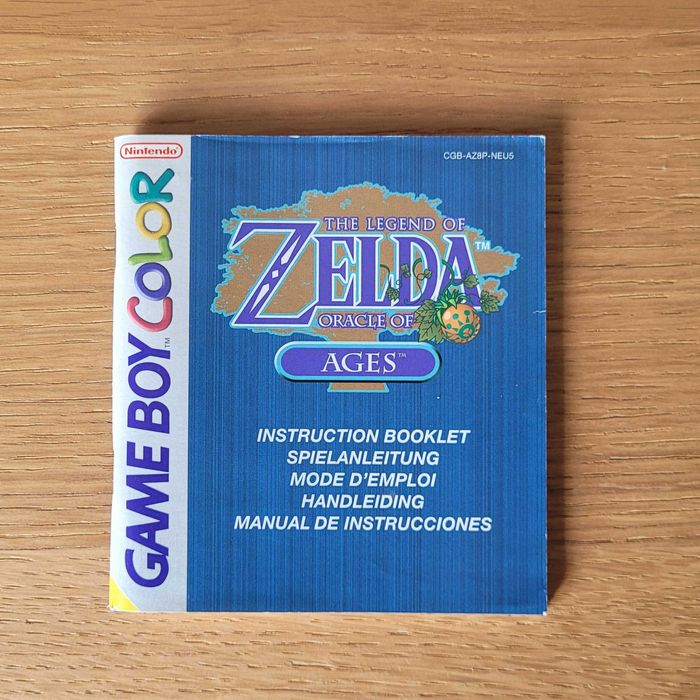 The Legend of Zelda Oracle of Ages (GBC) - Completo com Caixa e Manual