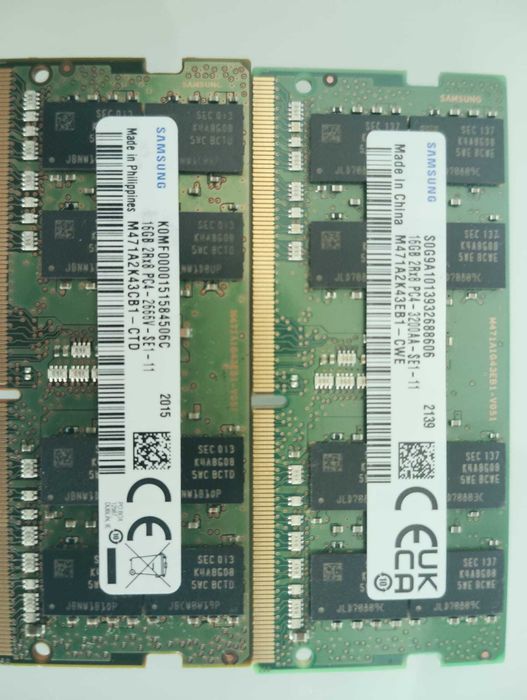 4 Memorias Ram 16X4 para PORTATIL DDR4-64GB